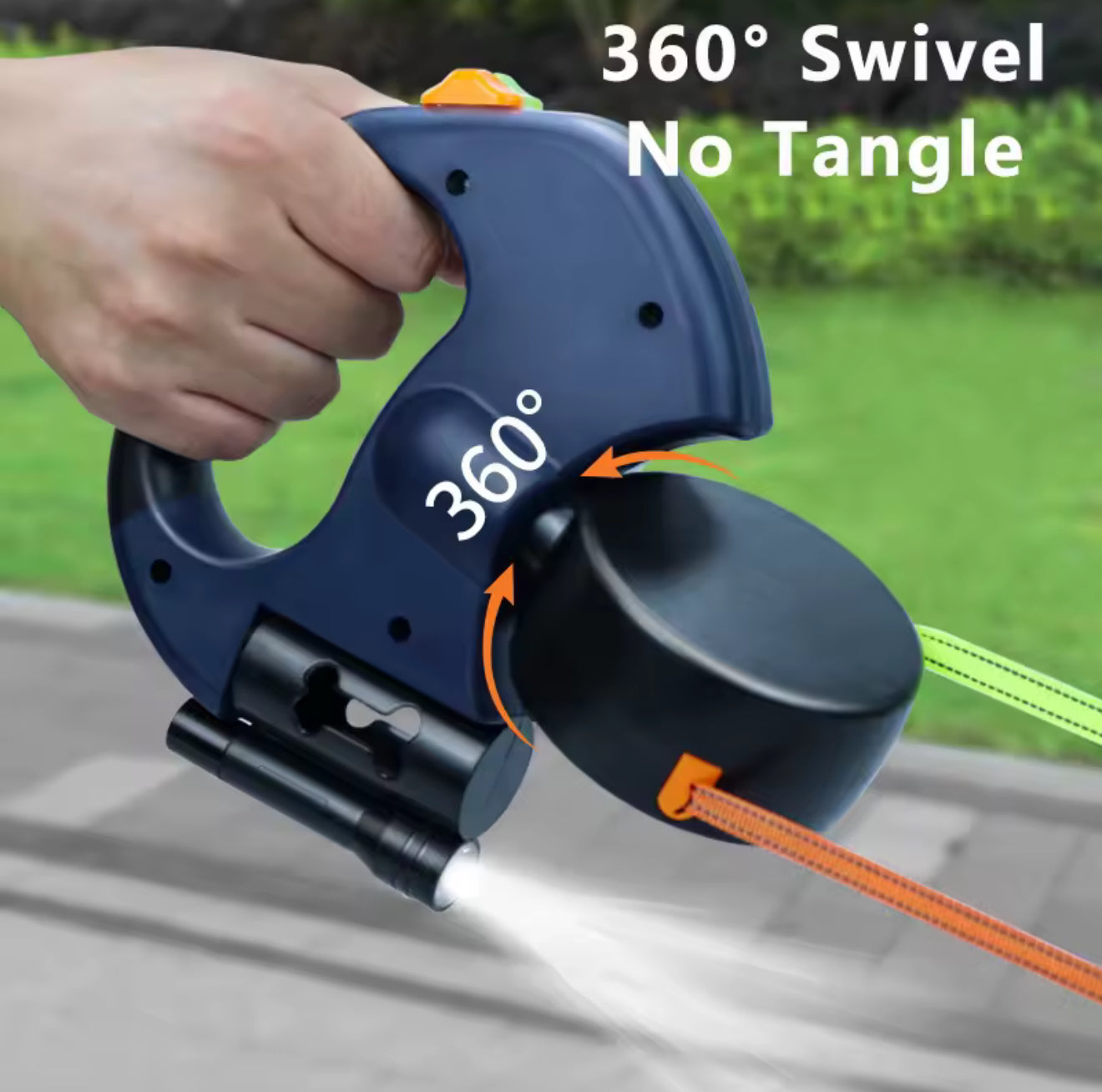Retractable Double Dog Leash for Small Dogs ,Reflective, 360° Swivel, Tangle-Free