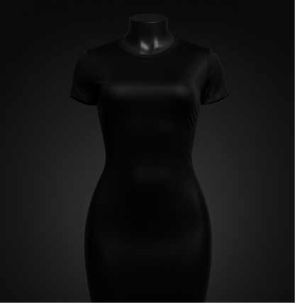 Women's summer casual fashion slim fit round neck short sleeved Long Dress