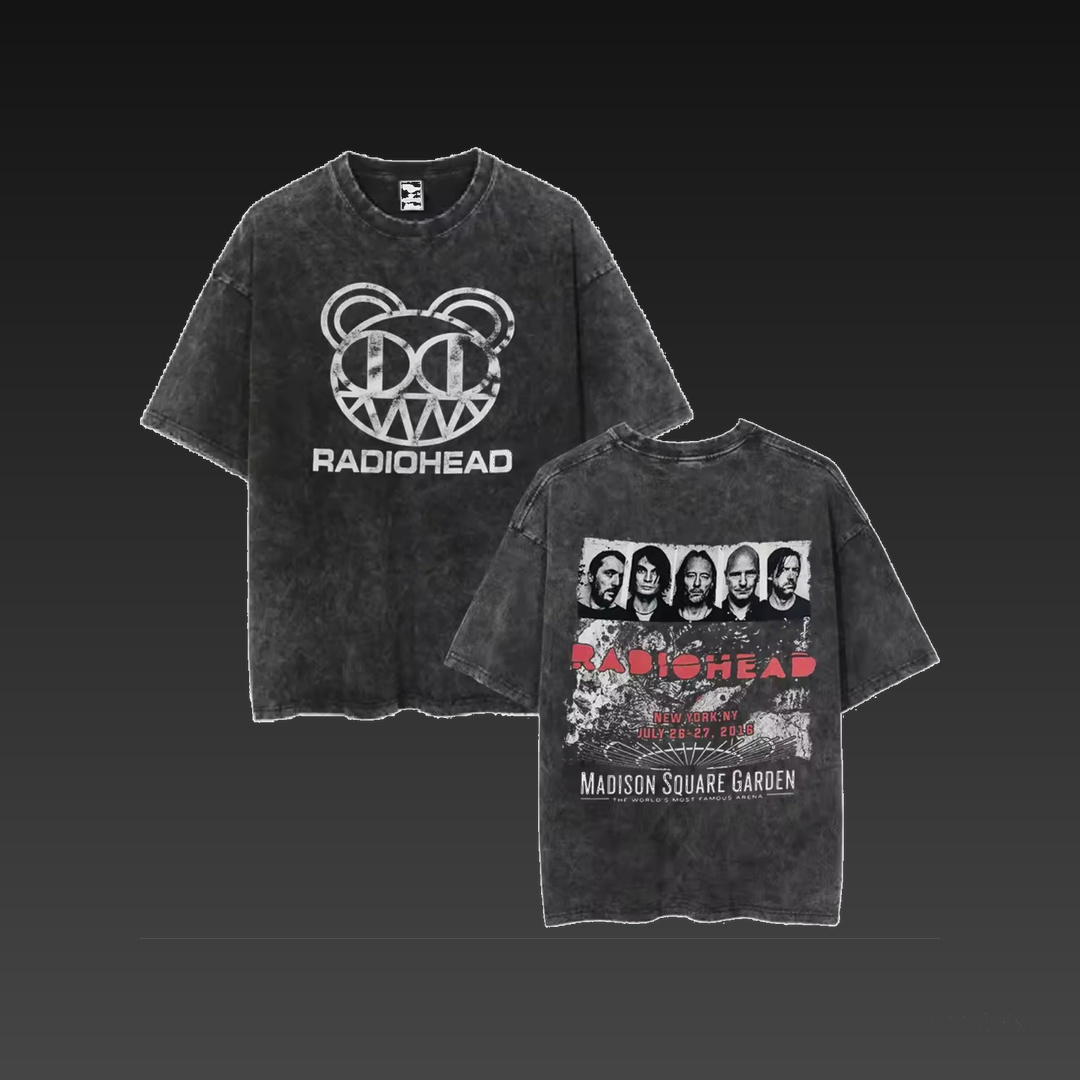 Zytrix™ Radiohead Rock Band Oversized Cotton T-Shirt – Unisex Hip Hop Music Tee, Summer Fashion Streetwear