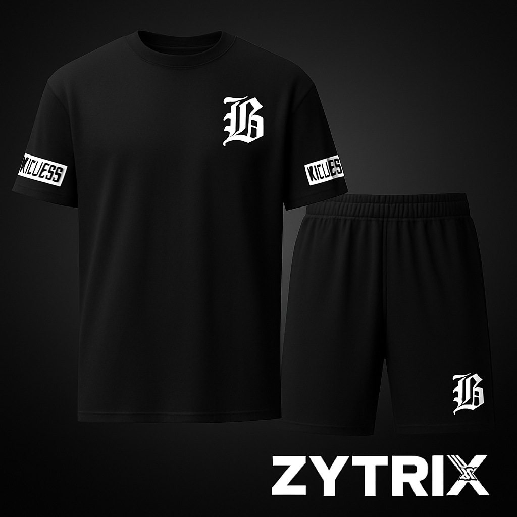 Zytrix Men’s Casual Two-Piece Set Streetwear T-Shirt & Shorts Outfit