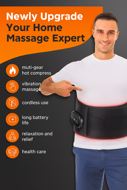 Zytrix Heated Massage Belt – Multifunctional Waist & Back Support with Vibration + Heat Therapy