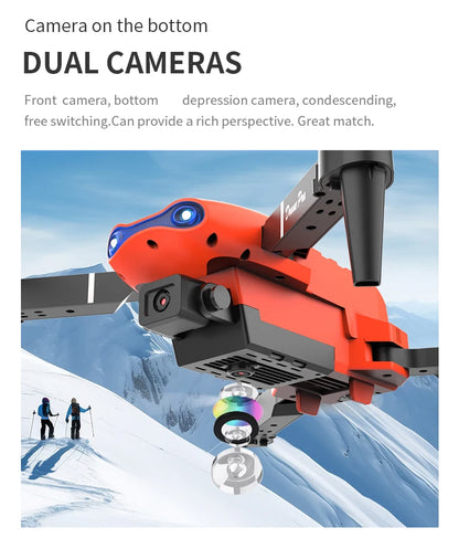 E99 PRO Drone with Flash Professional HD Dual Camera WIFI Obstacle Avoidance RC Helicopters Aerial Photography Quadcopter